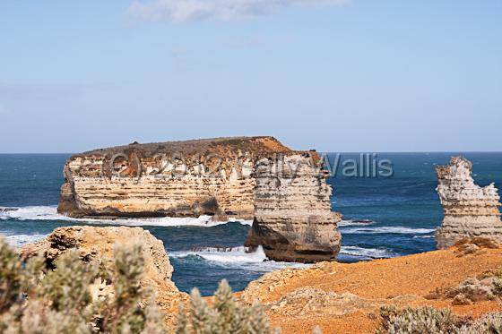 IMG_6862-Edit.jpg - Waves breaking over sand-stone rocks and outcrops, Great Ocean Road, Victoria, Australia